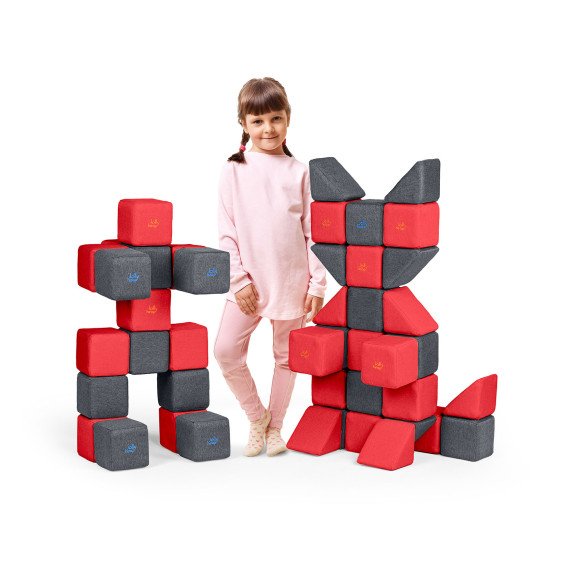 JOLLYHEAP „MEDIUM" Magnetinių kaladėlių rinkinys (50 vnt.)