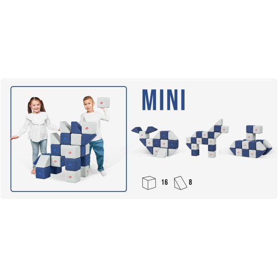 JOLLYHEAP „MINI" Magnetinių kaladėlių rinkinys (24 vnt.)