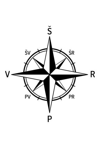 KOMPASAS Pasaulio krypčių lipdukas