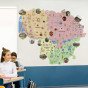 LIETUVOS ETNOGRAFINIS ŽEMĖLAPIS Edukacinis sienų lipdukas