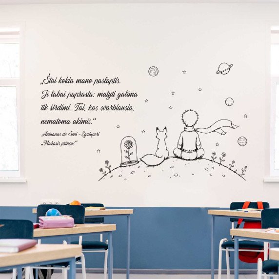 Sienų lipdukas „Mažasis princas“ su citata