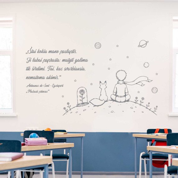 Sienų lipdukas „Mažasis princas“ su citata