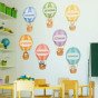 SAVAITĖS DIENOS ORO BALIONU. Edukaciniai sienų lipdukai vaikams