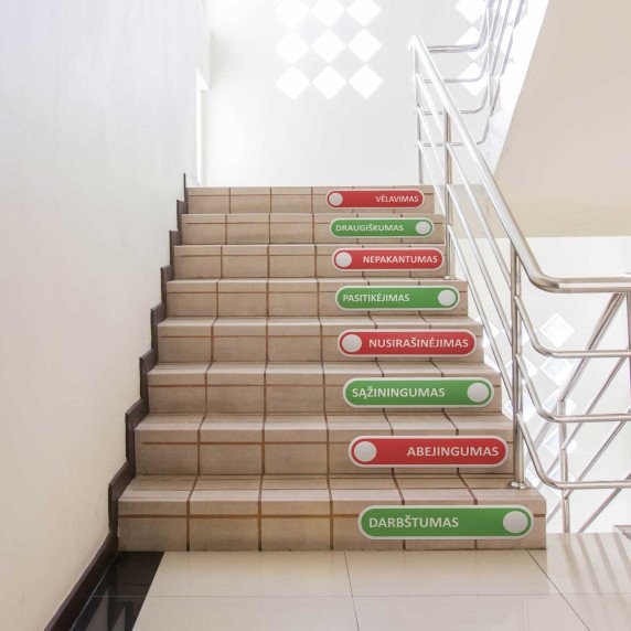 PASIRINKIMŲ LAIPTAI Ugdomieji lipdukai ant laiptų
