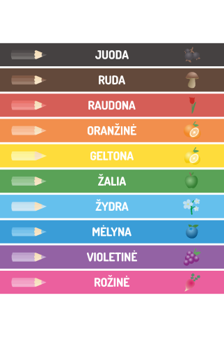 SPALVOS Mokomieji laiptų lipdukai