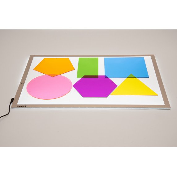Didelės spalvotos figūros šviesos stalui (6 vnt.)