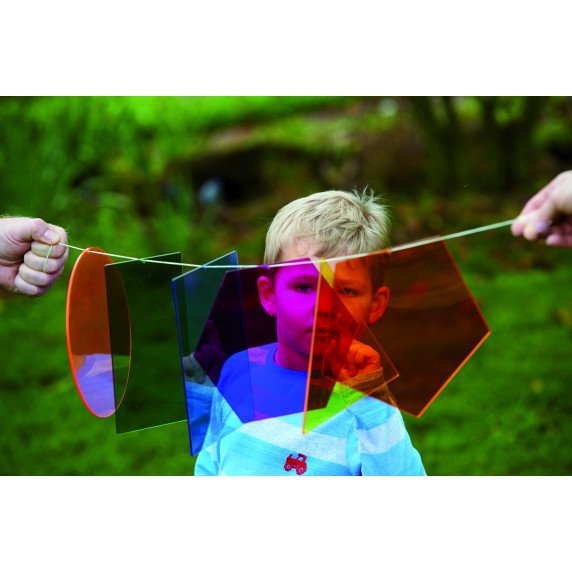 Didelės spalvotos figūros šviesos stalui (6 vnt.)