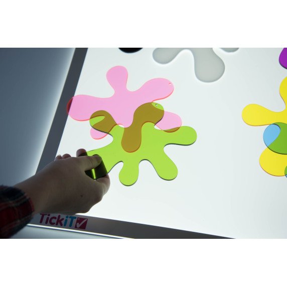 Spalvotos skaidrios plokštelės (10 vnt.)