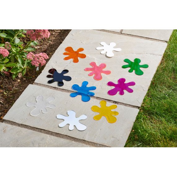 Spalvotos skaidrios plokštelės (10 vnt.)