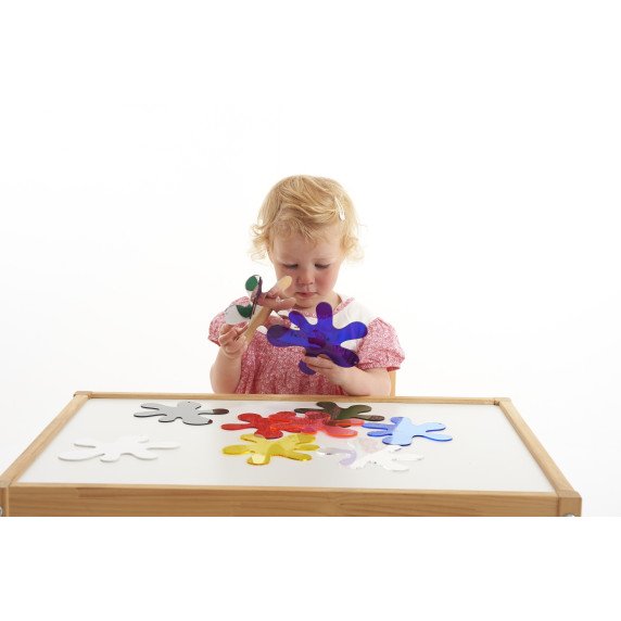 Spalvotos skaidrios plokštelės (10 vnt.)