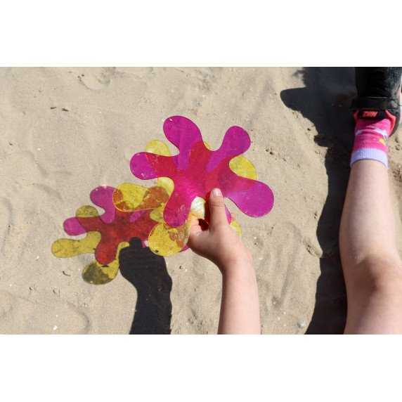 Spalvotos skaidrios plokštelės (10 vnt.)