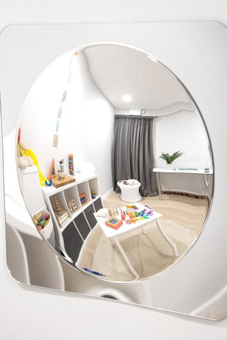 Išgaubta akrilo veidrodžio plokštė - veidrodis (490 mm) Išgaubta akrilo veidrodžio plokštė - veidrodis (490 mm)