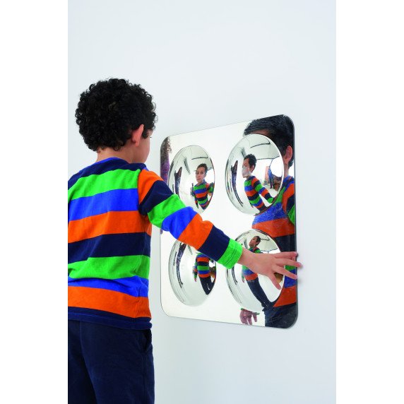 Išgaubta veidrodinė panelė  - sensorinis veidrodis su 4 kupolais (490 mm)