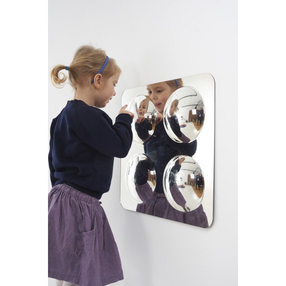 Išgaubta veidrodinė panelė  - sensorinis veidrodis su 4 kupolais (490 mm)