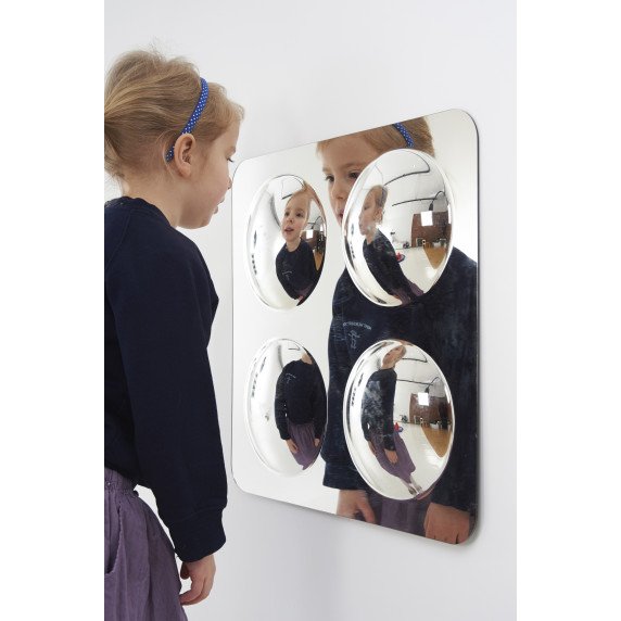 Išgaubta veidrodinė panelė  - sensorinis veidrodis su 4 kupolais (490 mm)