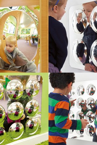 Sensorinių išgaubtų veidrodžių rinkinys (4 vnt.) Sensorinių išgaubtų veidrodžių rinkinys (4 vnt.)