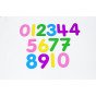 Skaidrūs spalvoti akriliniai skaičiai (14 vnt.)