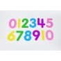Skaidrūs spalvoti akriliniai skaičiai (14 vnt.)
