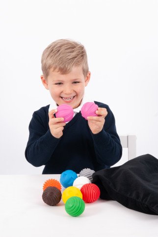 Sensorinių tekstūrinių kamuoliukų rinkinys (18 vnt.)