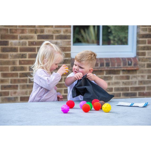 Sensorinių tekstūrinių kamuoliukų rinkinys (18 vnt.)