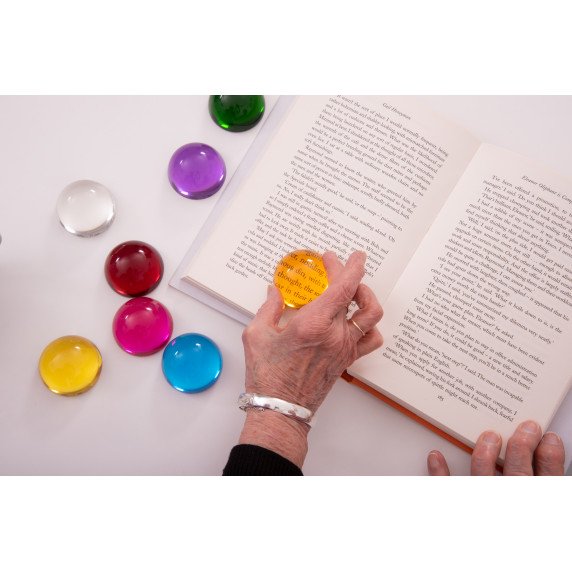 Sensoriniai spalvoti pusrutuliai (8 vnt.) – didinimui, spalvų maišymui ir tyrinėjimui ant šviesos stalo