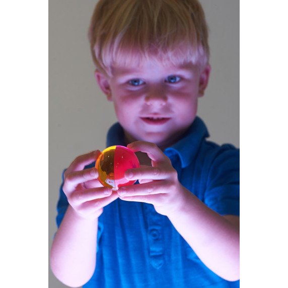 Sensoriniai spalvoti pusrutuliai (8 vnt.) – didinimui, spalvų maišymui ir tyrinėjimui ant šviesos stalo