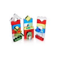 Permatomų akrilinių geometrinių blokelių rinkinys su veidrodžiu - 25 vnt. Permatomų akrilinių geometrinių blokelių rinkinys su veidrodžiu - 25 vnt.