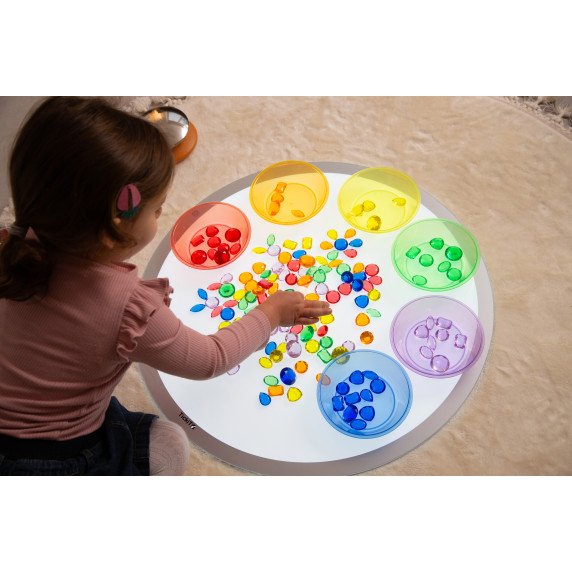 Apvali LED šviesos panelė - šviesos, spalvų ir formų tyrinėjimui