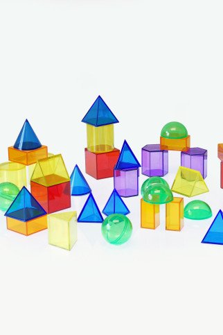 Permatomų 3D geometrinių figūrų rinkinys (36 vnt.) Permatomų 3D geometrinių figūrų rinkinys (36 vnt.)