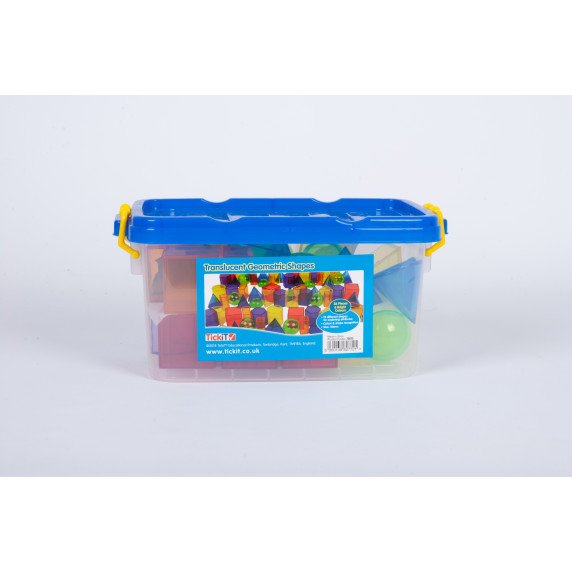 Permatomų 3D geometrinių figūrų rinkinys (36 vnt.)