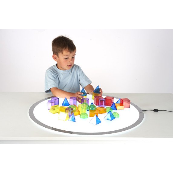 Permatomų 3D geometrinių figūrų rinkinys (36 vnt.)