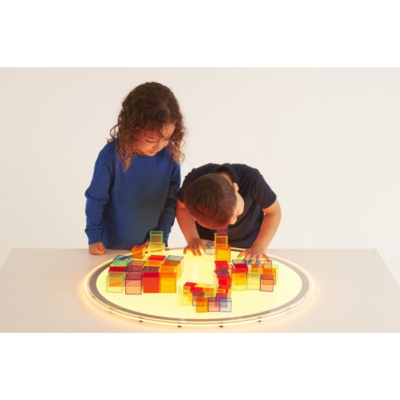 Skaidrių spalvotų kubelių rinkinys (54 vnt.)