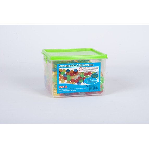 Skaidrios sujungiamos figūrėlės skaičiavimui ir rūšiavimui (500 vnt.)