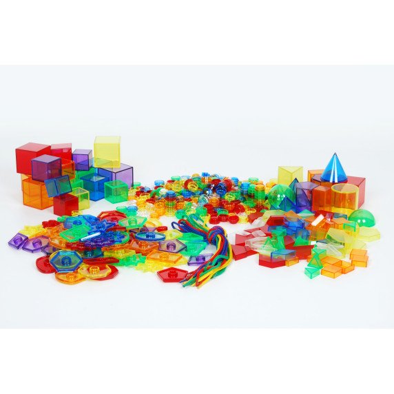 Sensorinis permatomų matematikos priemonių rinkinys (504 vnt.)