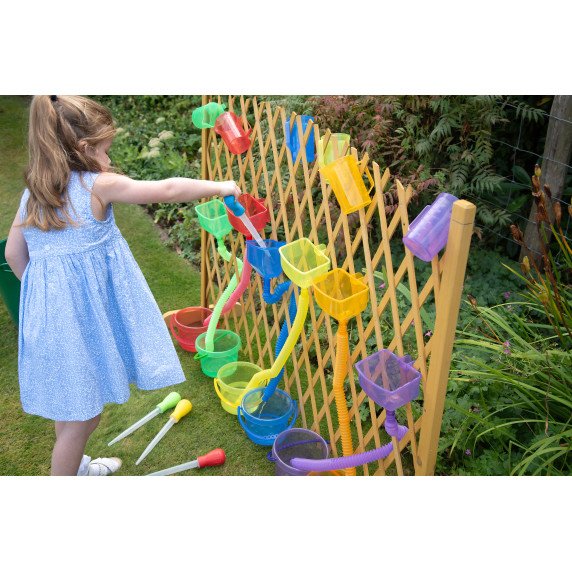 Skaidrūs spalvoti kibirėliai (6 vnt.)