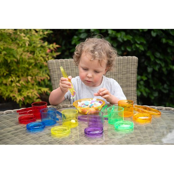 Permatomi spalvotos pincetai (12 vnt.)