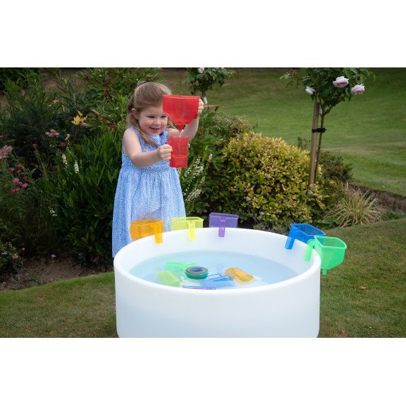 Permatomi spalvoti piltuvėliai (6 vnt.)