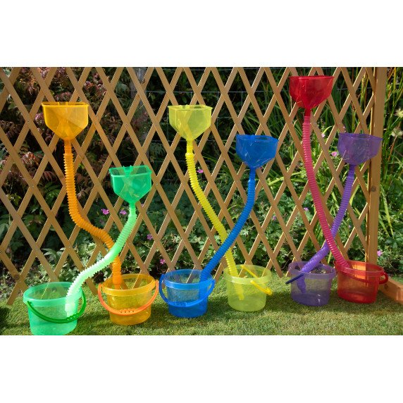 Permatomi spalvoti piltuvėliai (6 vnt.)