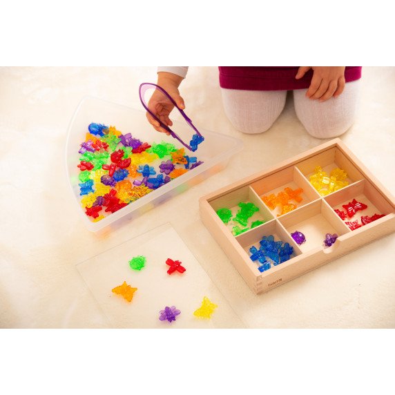 Spalvotų vabzdžių rinkinys skaičiavimui (96 vnt.)