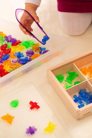 Spalvotų vabzdžių rinkinys skaičiavimui (96 vnt.)