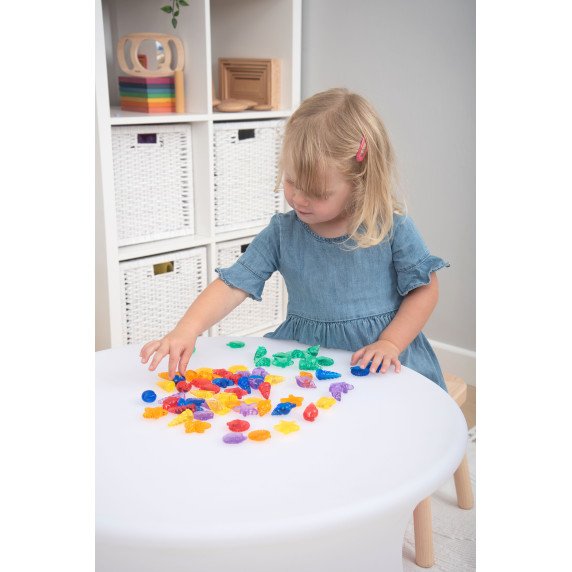 Permatomų kriauklių rinkinys šviesos stalui (72 vnt.)