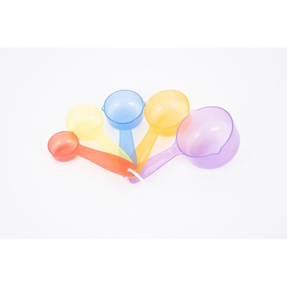 Permatomi spalvoti matavimo indeliai (5 vnt.)