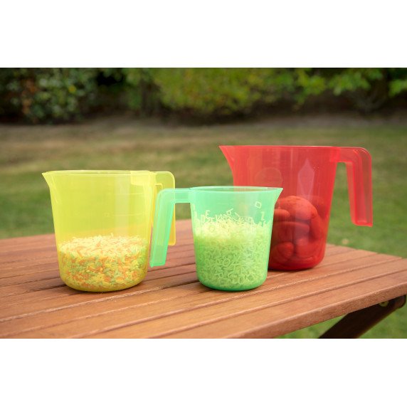 Spalvoti skaidrūs ąsotėliai (3 vnt.)