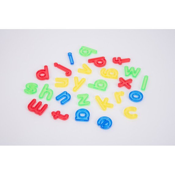 Permatomų mažųjų raidžių rinkinys (26 vnt.)