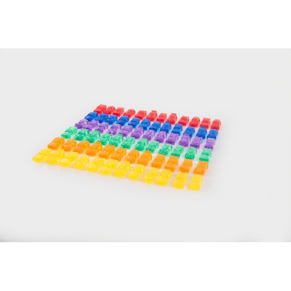 Permatomos spalvotos mašinėlės (72 vnt.)