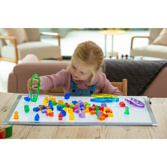 Sensorinis permatomų namelių rinkinys (72 vnt.)