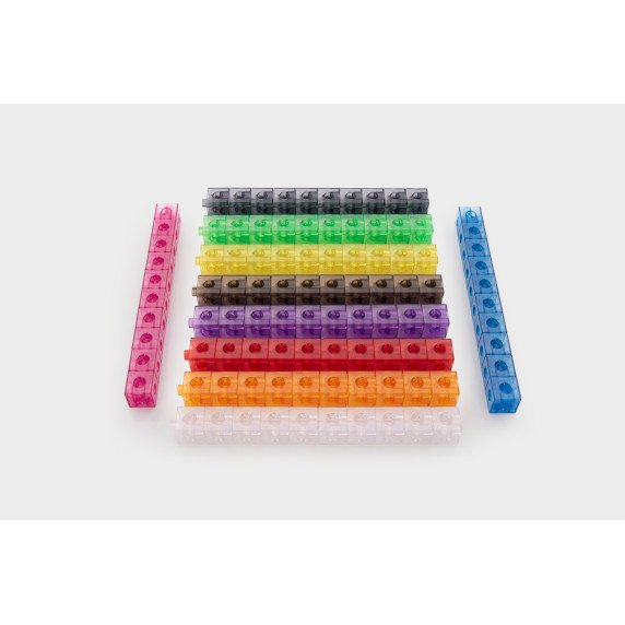 Skaidrių susijungiančių kubelių rinkinys (100 vnt.)