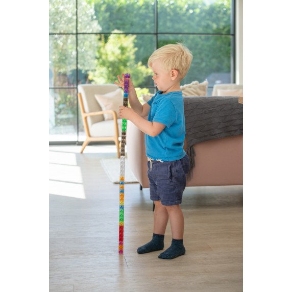 Skaidrių susijungiančių kubelių rinkinys (100 vnt.)