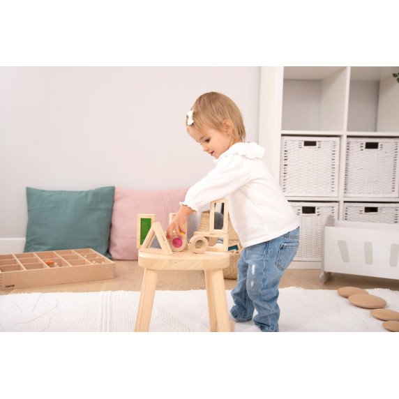 Geometrinės kaladėlės su spalvotais langeliais (24 vnt.)