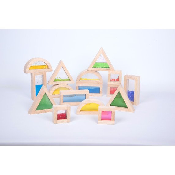 Sensorinių kaladėlių rinkinys (16 vnt.)